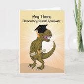 Afstuderen basisschool T-Rex Dinosaur Kaart (Voorkant)