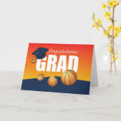 Afstuderen Basketbal Gefeliciteerd atleet Kaart (Gele Bloem)