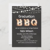 Afstuderen BBQ Chalkboard Invitation Kaart (Voorkant)