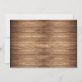 Afstuderen BBQ Foto Burlap Blue Rustic Wood Kaart (Achterkant)