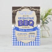 Afstuderen BBQ Party Invitation - Grill & Chill BG Kaart (Staand voorkant)