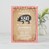 Afstuderen BBQ rood speldenbord Kaart (Staand voorkant)