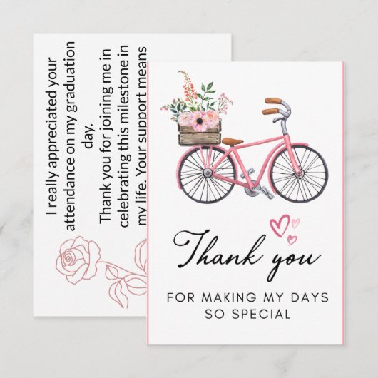 Afstuderen Bedankkaart (Voorkant / Achterkant)