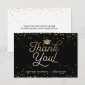 Afstuderen bedankpas - eenvoudig, elegant kaart (Voorkant / Achterkant)