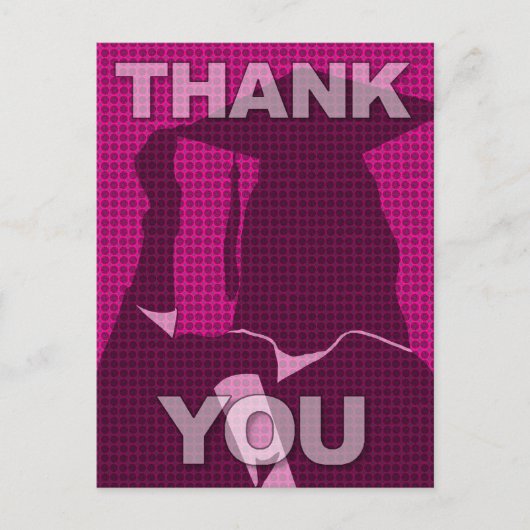 Afstuderen Bedankt Briefkaart Gown 3 (Voorkant)