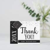 Afstuderen Bedankt Elk jaar Confetti White Briefkaart (Staand voorkant)