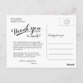 Afstuderen Bedankt Handgeschreven scriptfoto Briefkaart (Achterkant)