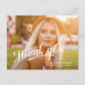 Afstuderen Bedankt Handgeschreven scriptfoto Briefkaart (Voorkant)