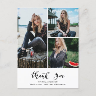 Afstuderen Bedankt Script Drie Afstudeerder Foto Briefkaart