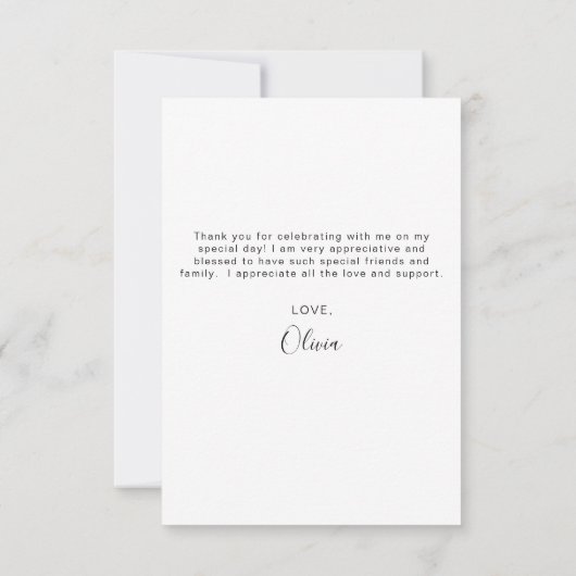 Afstuderen Bedankt voor de foto (Achterkant)