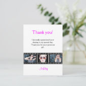 Afstuderen - Bedankt voor de fotonotitiekaart Film (Staand voorkant)