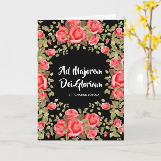 Afstuderen Begin St. Ignatius Religious Kaart (Gele Bloem)