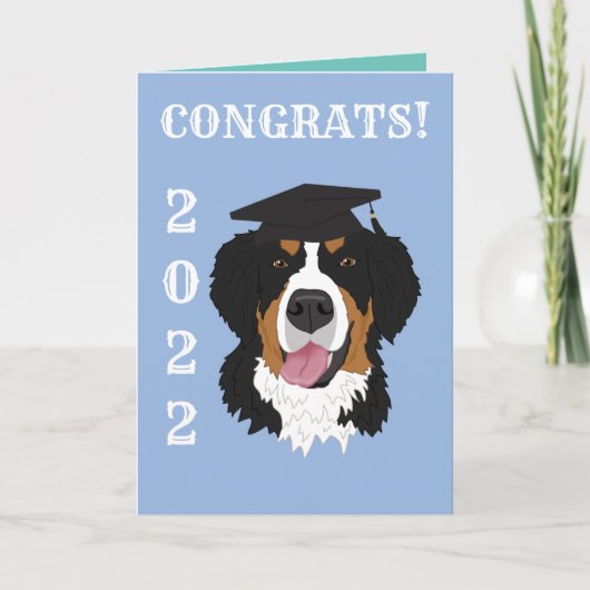 Afstuderen Bernese Mountain Dog Kaart (Voorkant)