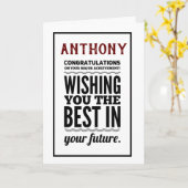 Afstuderen Beste felicitaties Kaart (Gele Bloem)