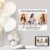 Afstuderen bevat 3 Photo Collage Modern Script Poster