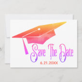 Afstuderen Bewaar de datum Eenvoudig Regenboog Afs Save The Date (Voorkant)