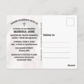 Afstuderen Bijbelvers Modern Photo Party Briefkaart (Achterkant)