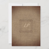 Afstuderen bijtende foto Tan Burlap modern script Aankondiging (Achterkant)