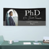 Afstuderen Black Arch Script Foto PhD Afstuderen Spandoek (Beurs)
