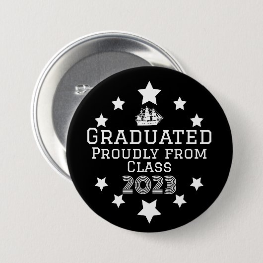 Afstuderen Black Button (Voorkant /achterkant)