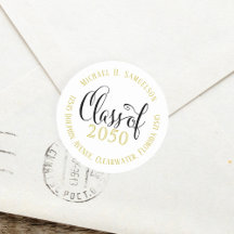Afstuderen Black en Gold Return Address Script