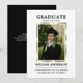 Afstuderen Black Gold Lijst klasse van het jaar |  Aankondiging (Voorkant / Achterkant)