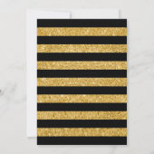 Afstuderen - Black Gold Stripes Kaart (Achterkant)