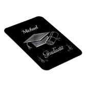 Afstuderen Black & Silver, Pet & diploma Magneet (Rechterzijde)