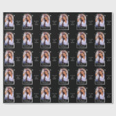 Afstuderen Black Silver Sun Moon Stars Afstudeerde Cadeaupapier (Vlak)