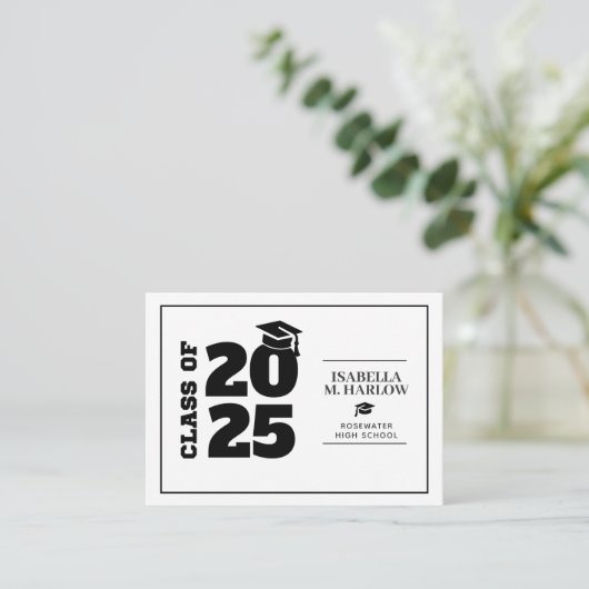 Afstuderen Black Tassel Afstuderen Informatiekaartje (Staand voorkant)