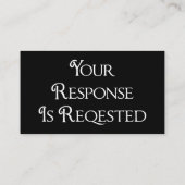 Afstuderen Black White RSVP QR Code Response Kaart (Achterkant)