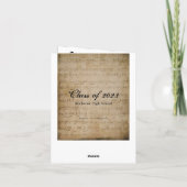 Afstuderen Bladmuziek - Bedankt Opmerking Kaart (Achterkant)