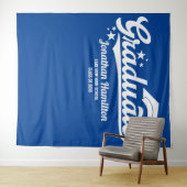 Afstuderen Blauw Afstuderen Party Achtergrond Wandkleed (In Situ (horizontaal))