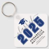 Afstuderen blauw Afstuderen Sleutelhanger (Voorkant)