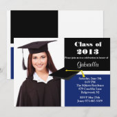 Afstuderen Blauw en zwart Kaart (Voorkant / Achterkant)