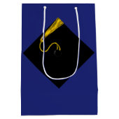 Afstuderen blauw medium cadeauzakje (Achterkant)