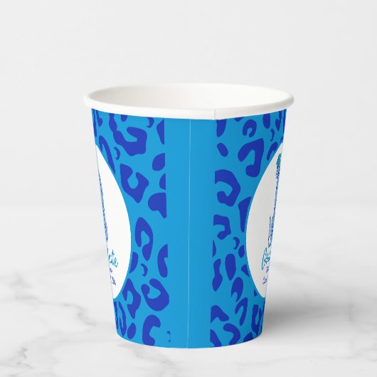 Afstuderen Blauwe luipaarden Papieren Bekers (Rechts)