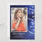 Afstuderen Blauwe Nebula Ruimte Stijlvolle moderne (Voorkant)