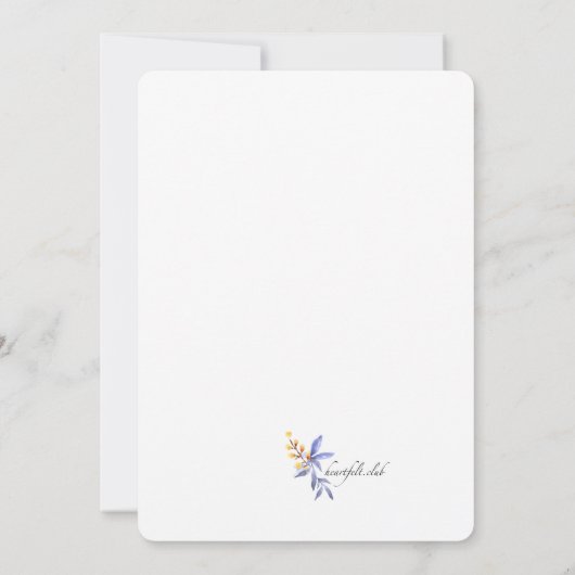 Afstuderen Blauwe Twee Uitnodiging (Achterkant)