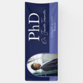 Afstuderen Blue Arch Script Foto PhD Afstuderen Spandoek (Verticaal)