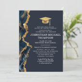 Afstuderen Blue Gold Agaat Afstuderen Foto Kaart (Staand voorkant)