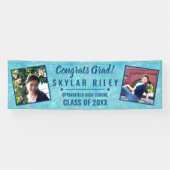 Afstuderen Blue Opal 2 Photo Congring Afstudeerder Spandoek (Horizontaal)