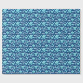 Afstuderen Blue Opal Chic Polka Dot Afstuderen Cadeaupapier (Vlak)