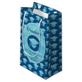 Afstuderen Blue Opal Trendy Pattern Afstuderen Klein Cadeauzakje (Voorkant Gekanteld)