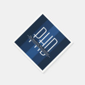 Afstuderen Blue PhD Graduation Party Napkins Servet (Hoek)