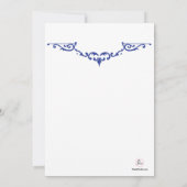 Afstuderen Blue Photo Invitation Kaart (Achterkant)