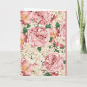 Afstuderen  Blush en Ivory Flowers Foto Bedankkaart (Achterkant)