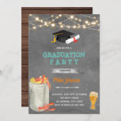 Afstuderen boil-uitnodiging kaart (Voorkant / Achterkant)