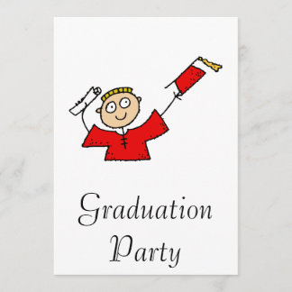 Afstuderen Boy Cute Red Kaart