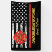 Afstuderen brandweerman | Brandweerpartij Spandoek (Verticaal)